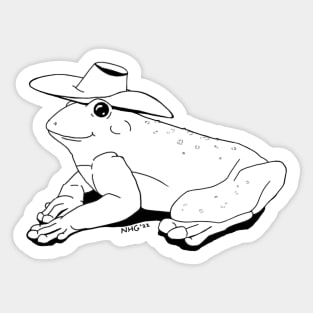 Cowboy Frog Sticker